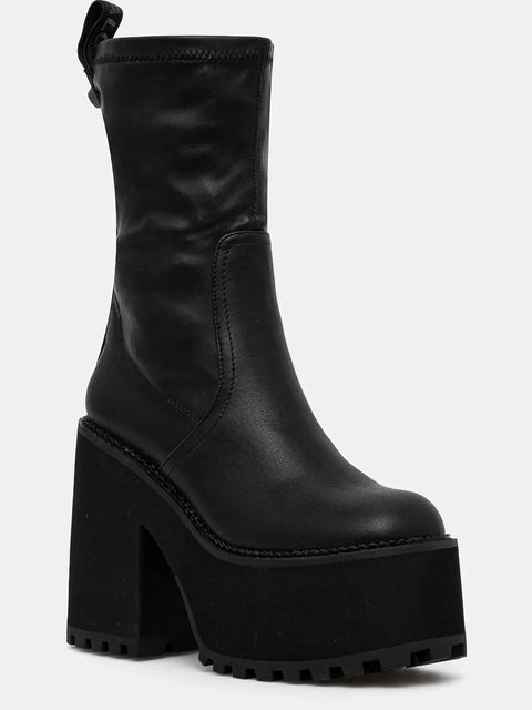 Buffalo botki Killah Sock Boot damskie kolor czarny na słupku 1622376-BLK - zdjęcie produktu nr 1