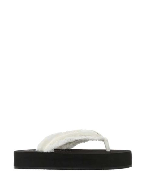 Balenciaga Jet Leg frayed slippers - White - zdjęcie produktu nr 1