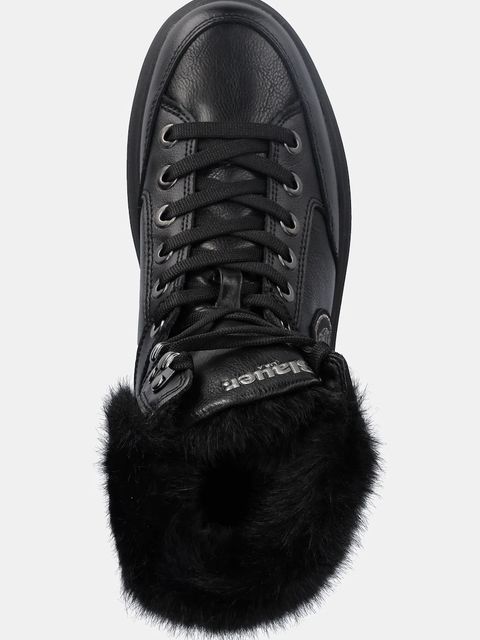 Blauer botki EMERY damskie kolor czarny na platformie ocieplone F5EMERY01/LEA