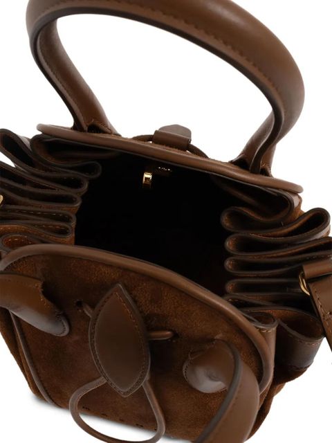 Marni small Tulipea leather tote bag - Brown