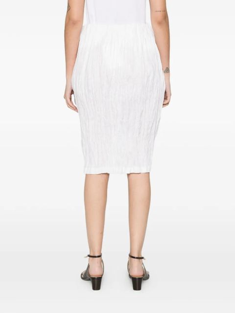 TOTEME crinkled-effect skirt - White