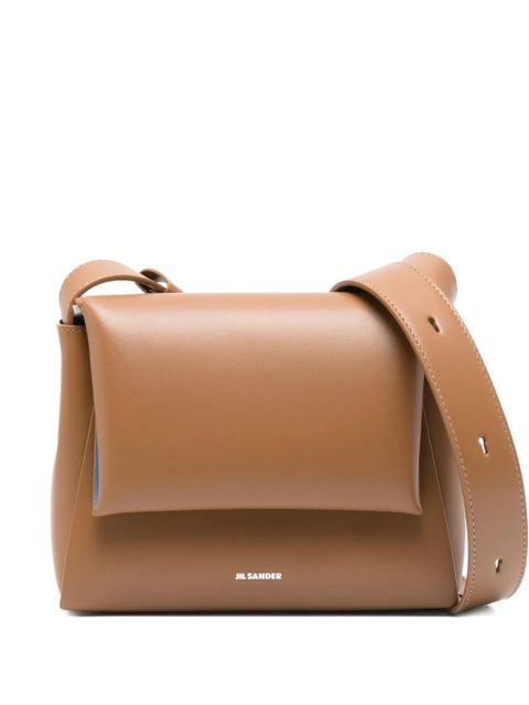 Jil Sander logo-print leather shoulder bag - Brown - zdjęcie produktu nr 1