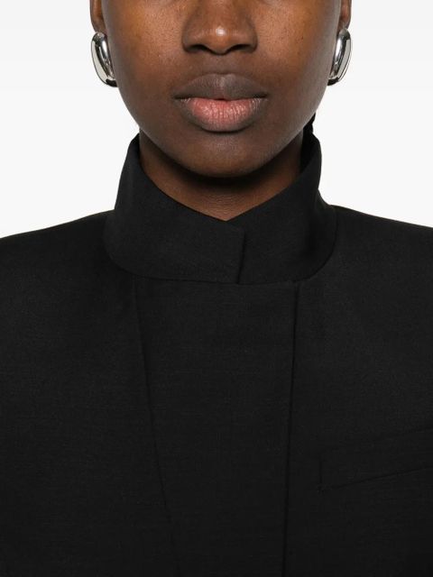 Alexander McQueen high-neck single-button jacket - Black
