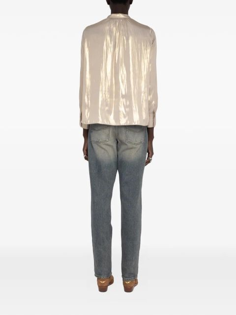 Zadig&Voltaire Tink V-neck top - Gold - zdjęcie produktu nr 2