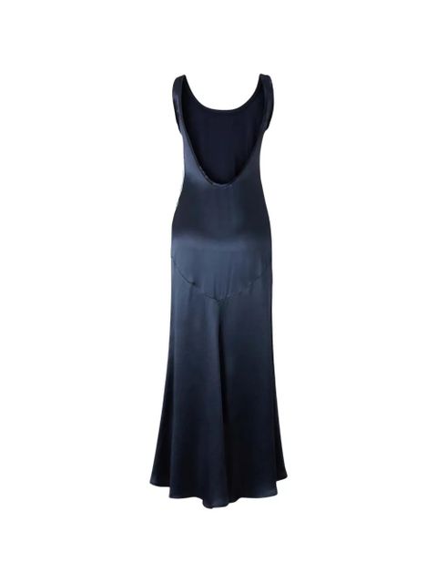 Off-White backless satin midi dress - Blue - zdjęcie produktu nr 2