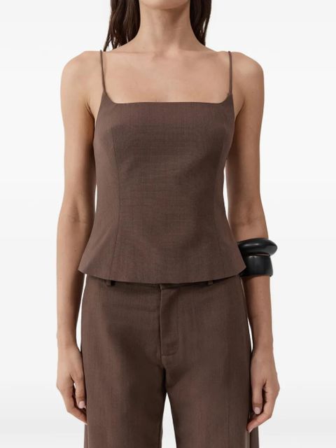 St. Agni silk cami top - Brown - zdjęcie produktu nr 2
