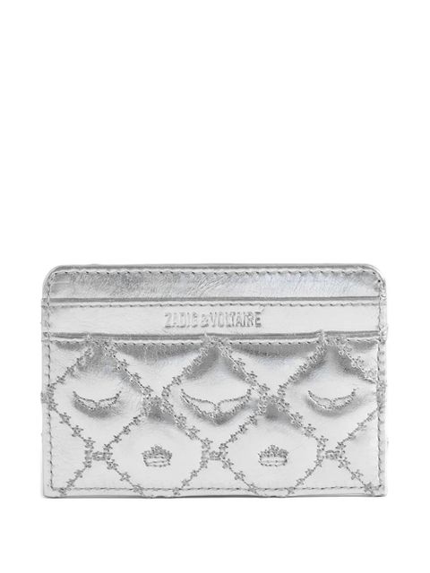 Zadig&Voltaire quilted leather card holder - Silver - zdjęcie produktu nr 1