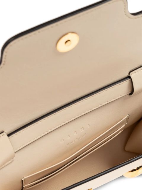 Marni logo-debossed shoulder bag - Neutrals
