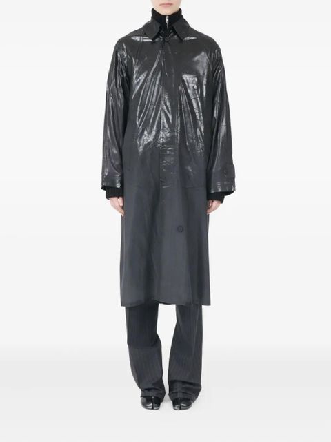 Maison Margiela crackle-effect raincoat - Black