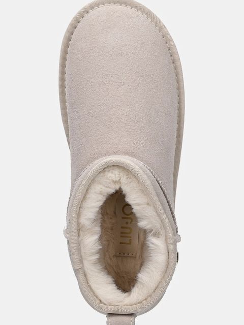 Liu Jo śniegowce zamszowe JANE 01 kolor beżowy SF5105PX00201127