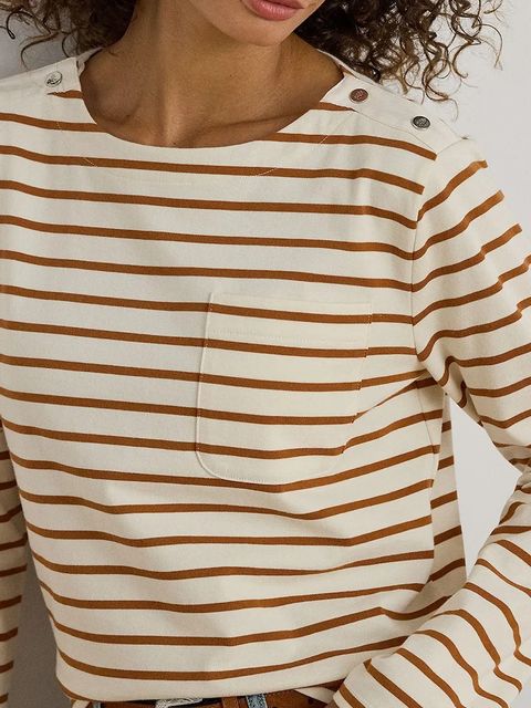 Lauren Ralph Lauren longsleeve bawełniany damskie kolor beżowy 200980155