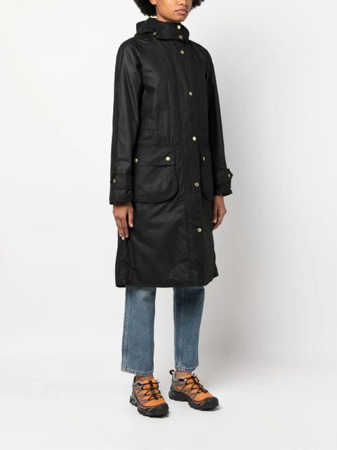 Barbour mid-length polished raincoat - Black