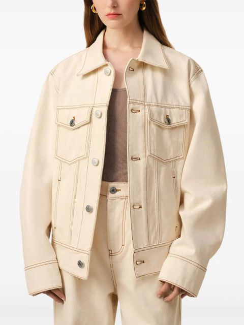AMI Paris cotton trucker jacket - Neutrals - zdjęcie produktu nr 2