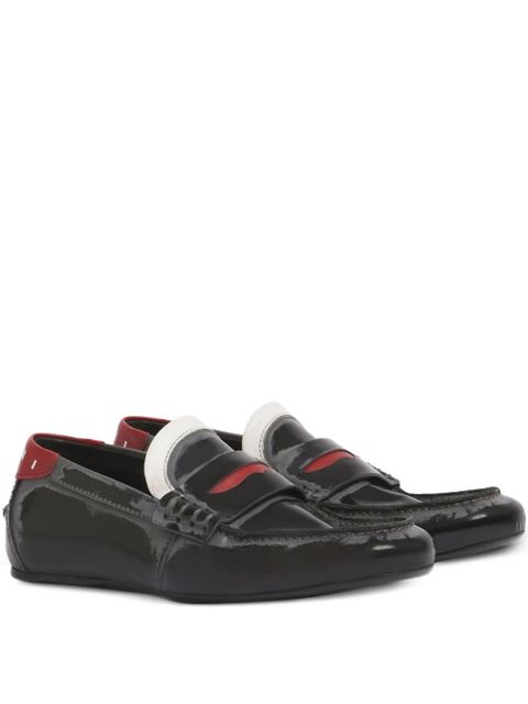 Marni penny-strap leather loafers - Black - zdjęcie produktu nr 1
