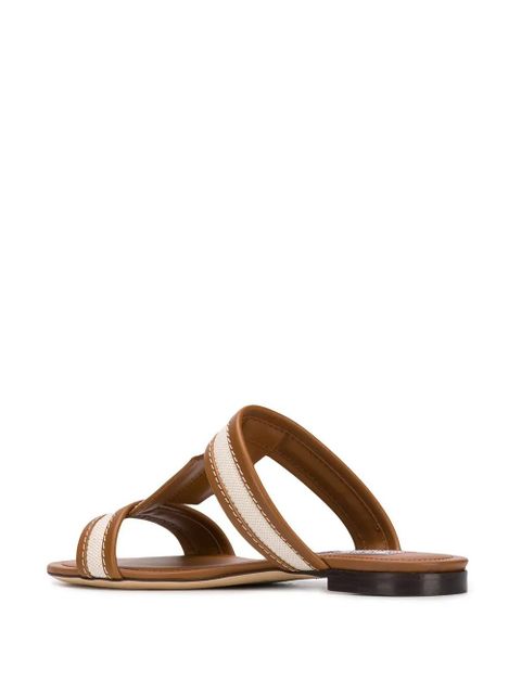 Tod's canvas insert sandals - Brown - zdjęcie produktu nr 2