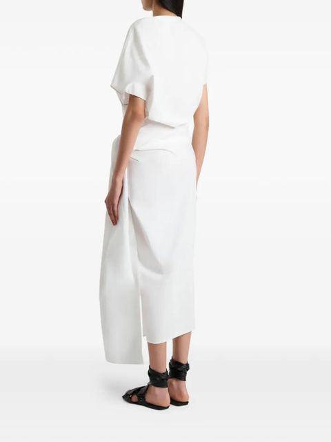 KHAITE Fray dress - White