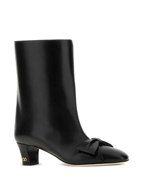 Valentino Garavani 50mm Bowow leather ankle boots - Black
