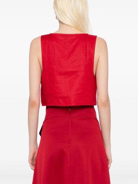 Reformation Kylie linen top - Red