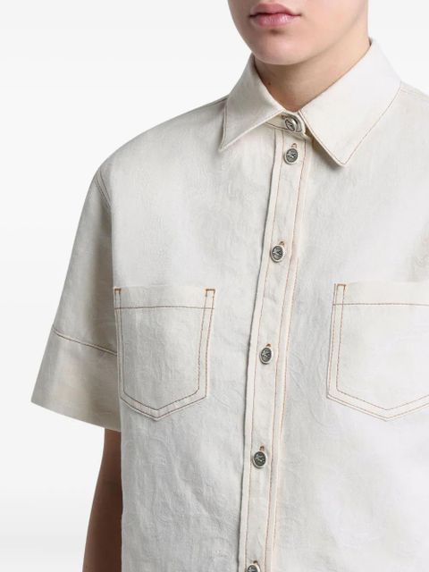 ETRO paisley-jacquard shirt - Neutrals