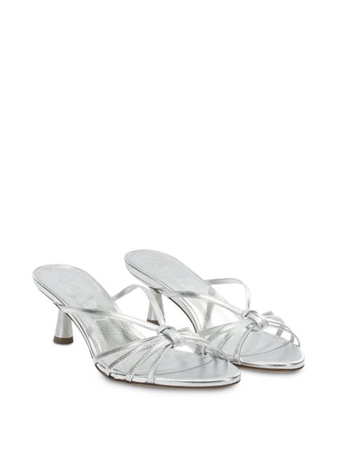 Aeyde Abby laminated leather sandals - Silver - zdjęcie produktu nr 2