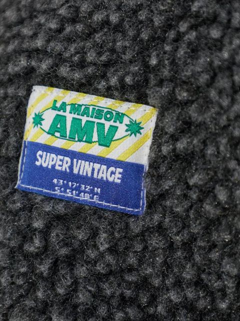 American Vintage Hoktown teddy-texture zip-up jacket - Grey