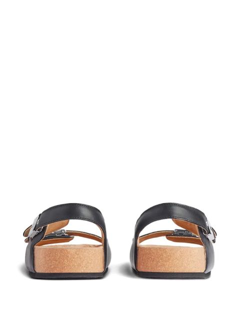 Balenciaga x Scholl leather sandals - Black