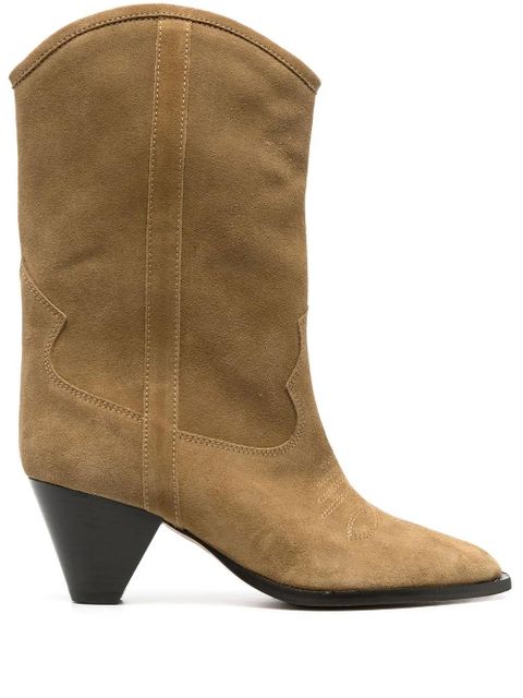 ISABEL MARANT Luliette 70mm suede Western-boots - Neutrals - zdjęcie produktu nr 1