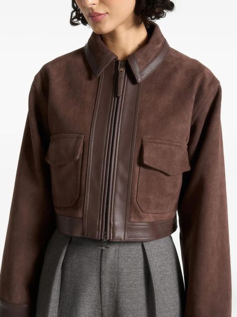 Manière De Voir Denise zip-up jacket - Brown