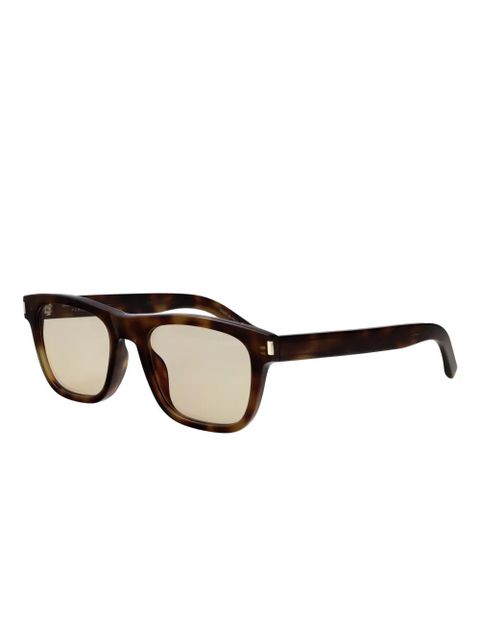 Saint Laurent Eyewear rectangle-frame sunglasses - Brown - zdjęcie produktu nr 2