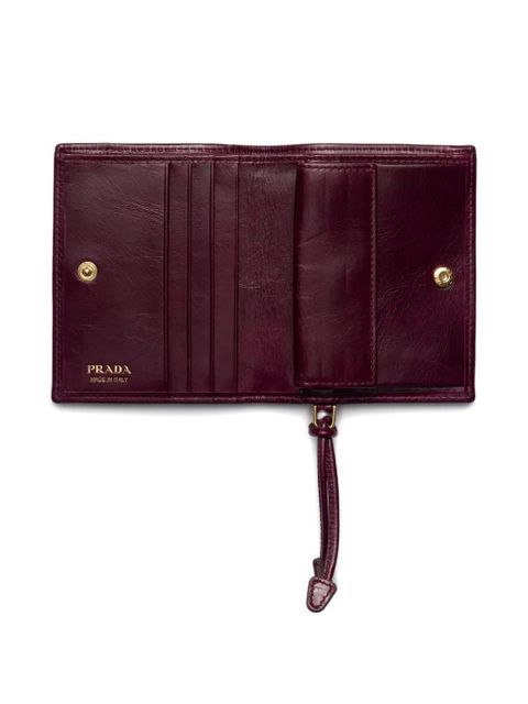 Prada Soft Lux patent-leather logo-plaque wallet - Red - zdjęcie produktu nr 2