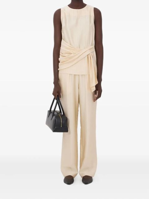 LouLou de Saison fonda striped draped top - Neutrals - zdjęcie produktu nr 2