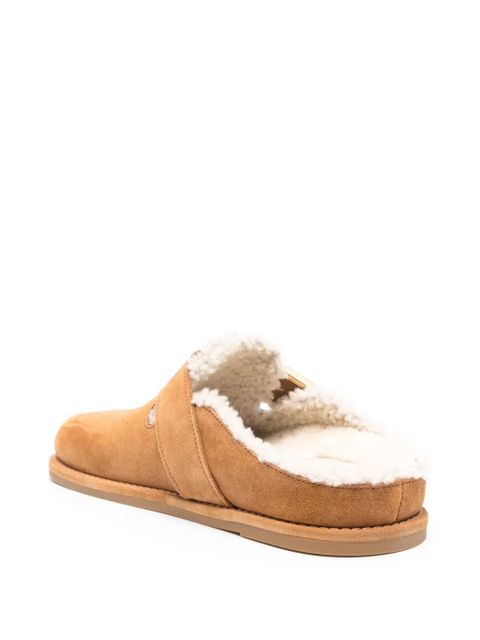 FENDI Feel suede slippers - Brown