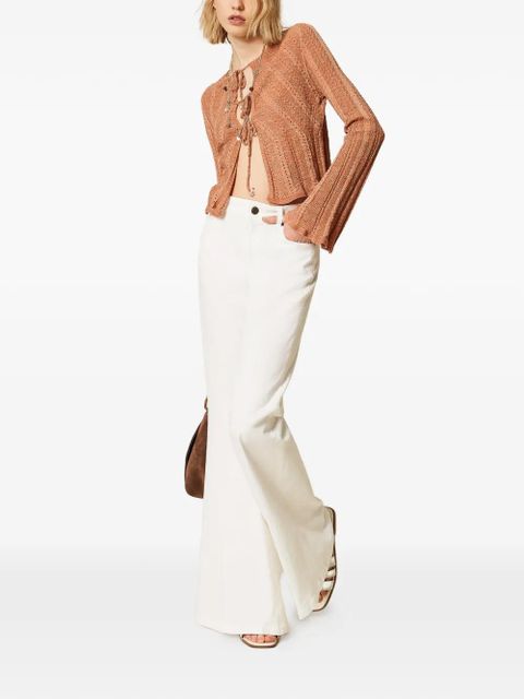 TWINSET tie-front knitted cardigan - Orange - zdjęcie produktu nr 2