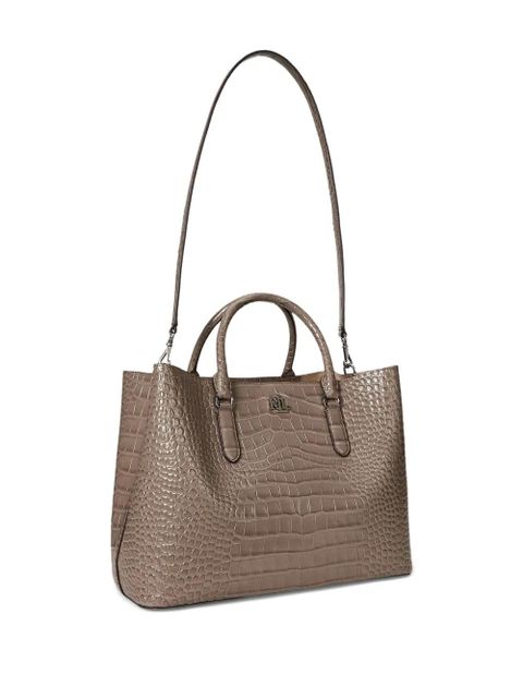 Lauren Ralph Lauren embossed-leather tote bag - Neutrals