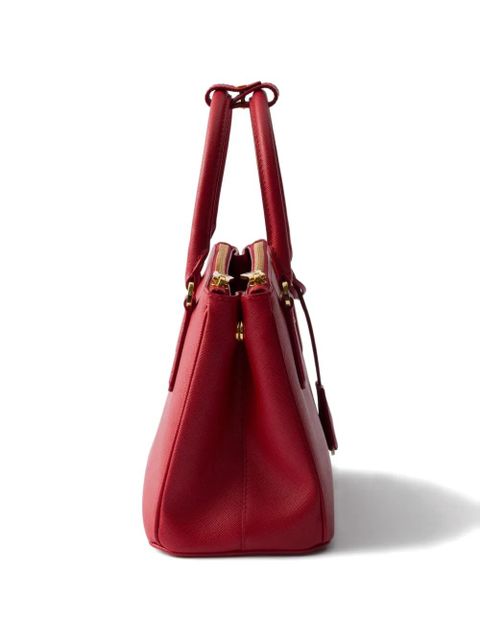 Prada small Galleria Saffiano-leather tote bag - Red
