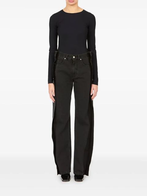 MM6 Maison Margiela split-leg cotton pants - Black - zdjęcie produktu nr 2