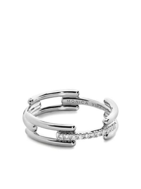 Monica Vinader Link diamond ring - Silver