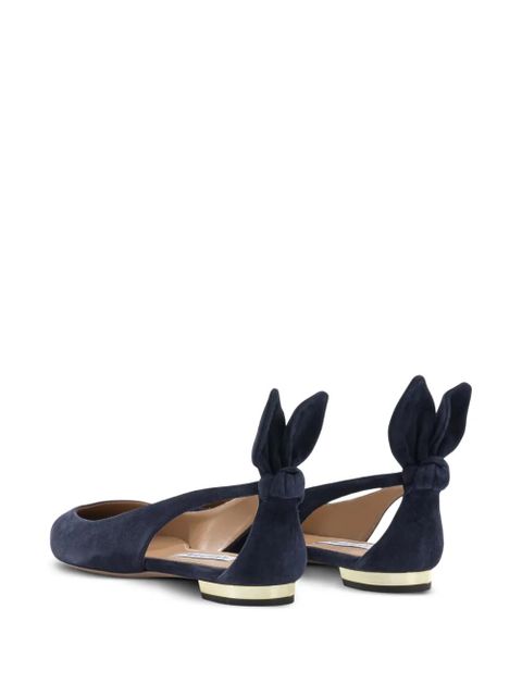 Aquazzura Bow tie ballet" bellet flats - Blue