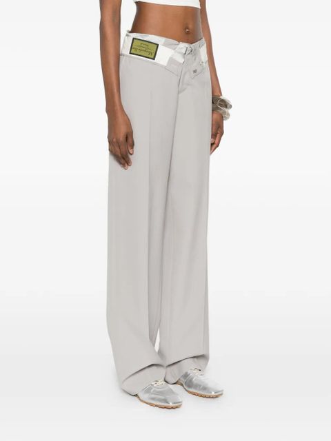MM6 Maison Margiela asymmetric-waistband trousers - Grey