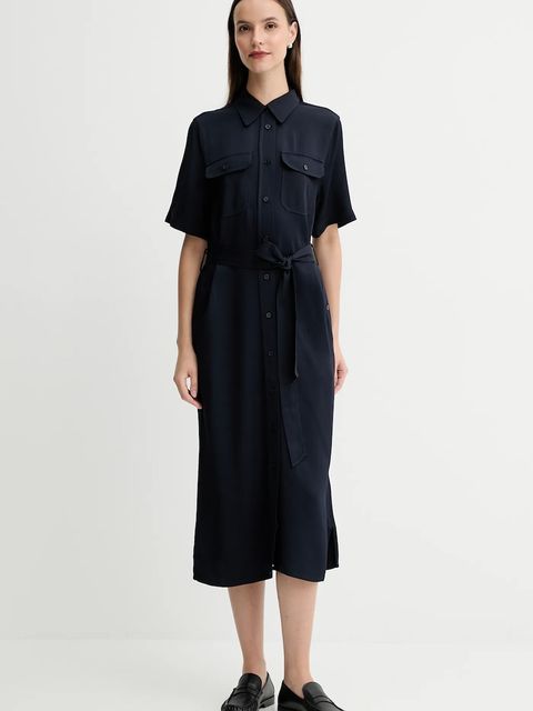 Gant sukienka kolor granatowy midi prosta 4503438 - zdjęcie produktu nr 1