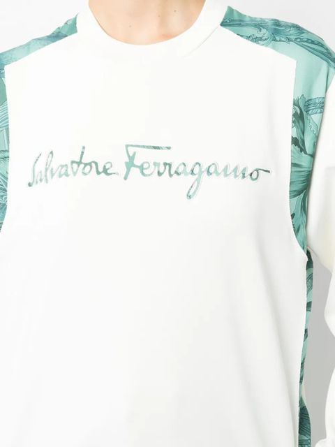 Ferragamo embroidered logo sweatshirt - White