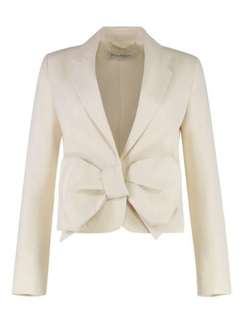 Max Mara bow-detail jacket - White - zdjęcie produktu nr 1