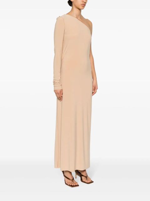 Sportmax one-shoulder maxi dress - Neutrals