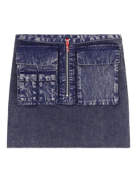 Diesel M-Meryn zip-front pocket mini skirt - Blue - zdjęcie produktu nr 1