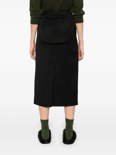 Simone Rocha flap-detail midi skirt - Black