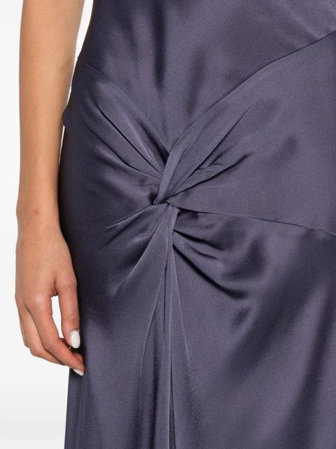 Victoria Beckham twist-detail cowl-back maxi dress - Blue