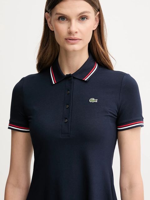 Lacoste sukienka kolor granatowy mini rozkloszowana EF5288
