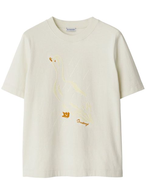 Burberry Duck cotton T-shirt - Neutrals - zdjęcie produktu nr 1