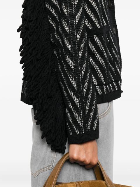 Golden Goose striped wool cardigan - Black