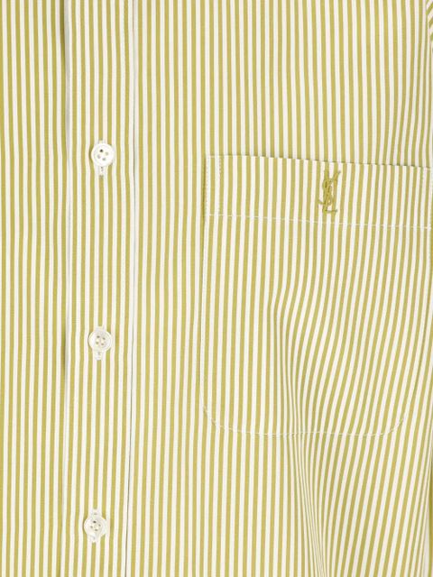Saint Laurent striped pocket shirt - Neutrals